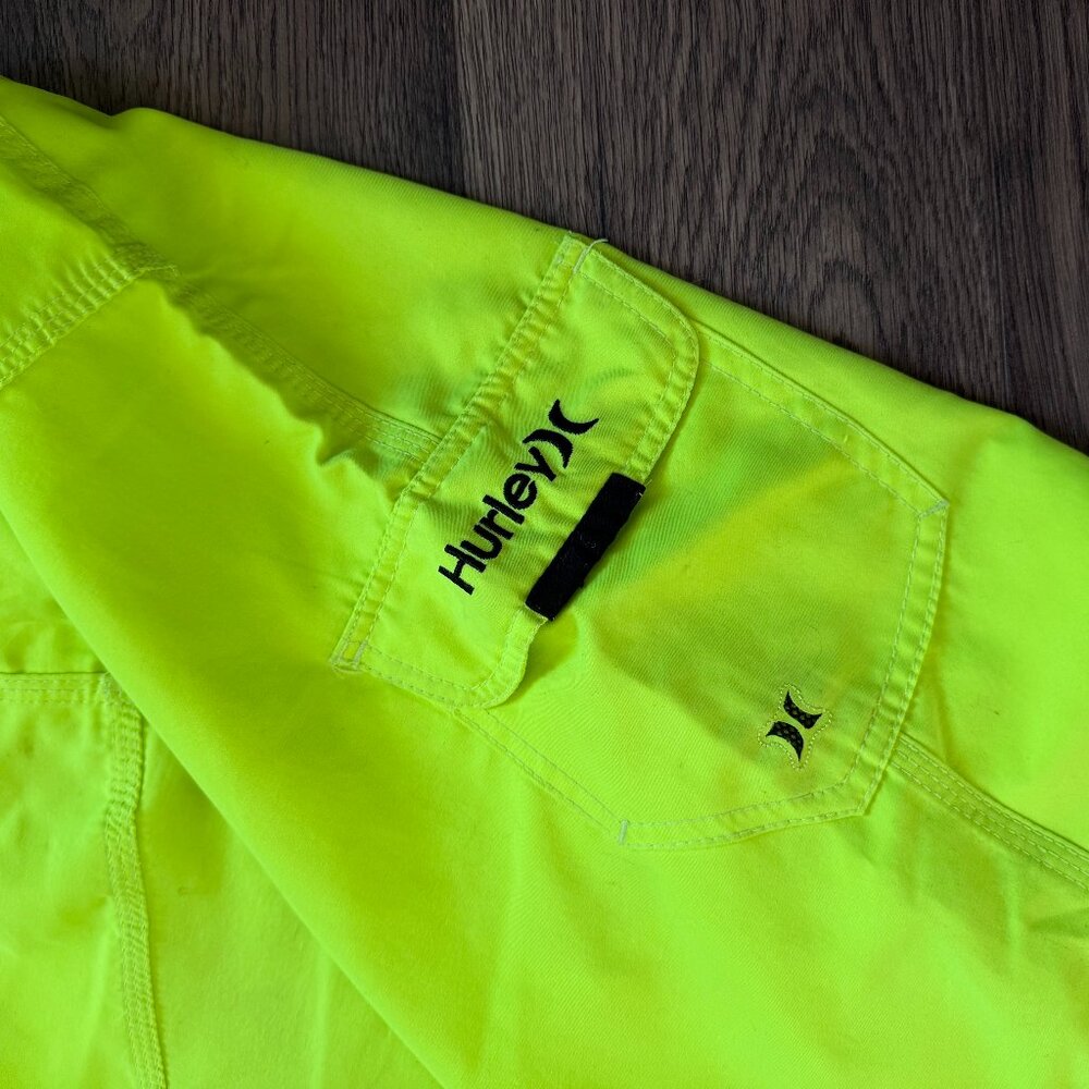 Hurley Neon Yellow Board Short Swim Trunk - Picture 3 of 4